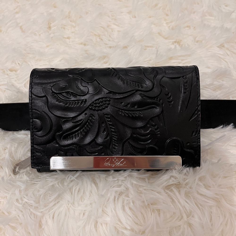 Patricia Nash Black Embossed Belt Bag - Picture 4 of 12